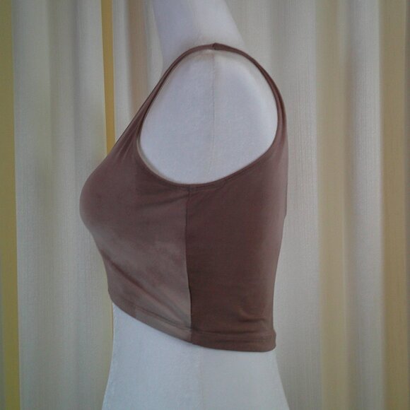 Adidas Originals Trefoil Crop Tank – Mauve Brown Size S - Picture 7 of 7